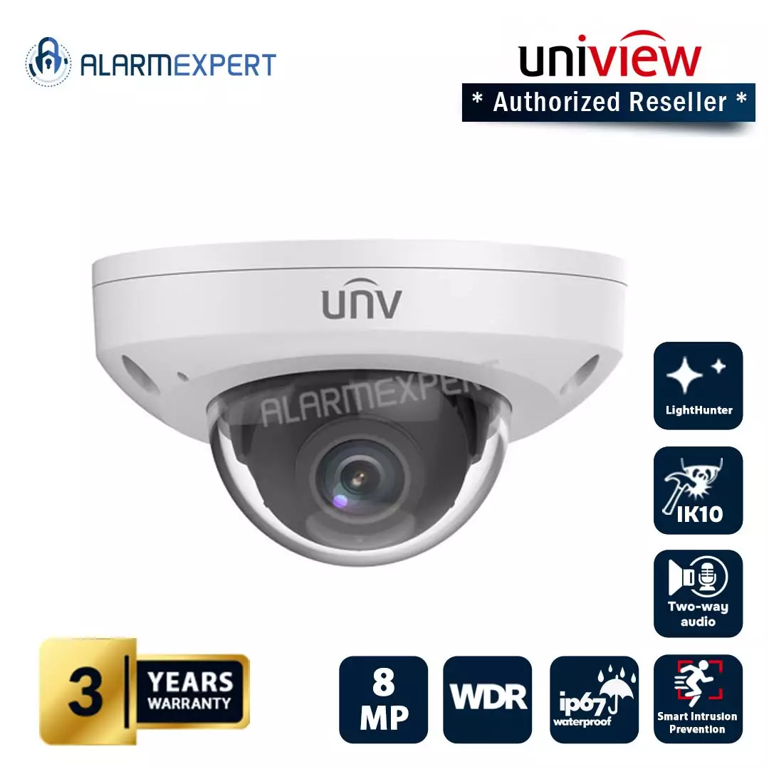 UNV IPC318SB ADF28K I0 8MP LightHunter IR Mini Dome Camera