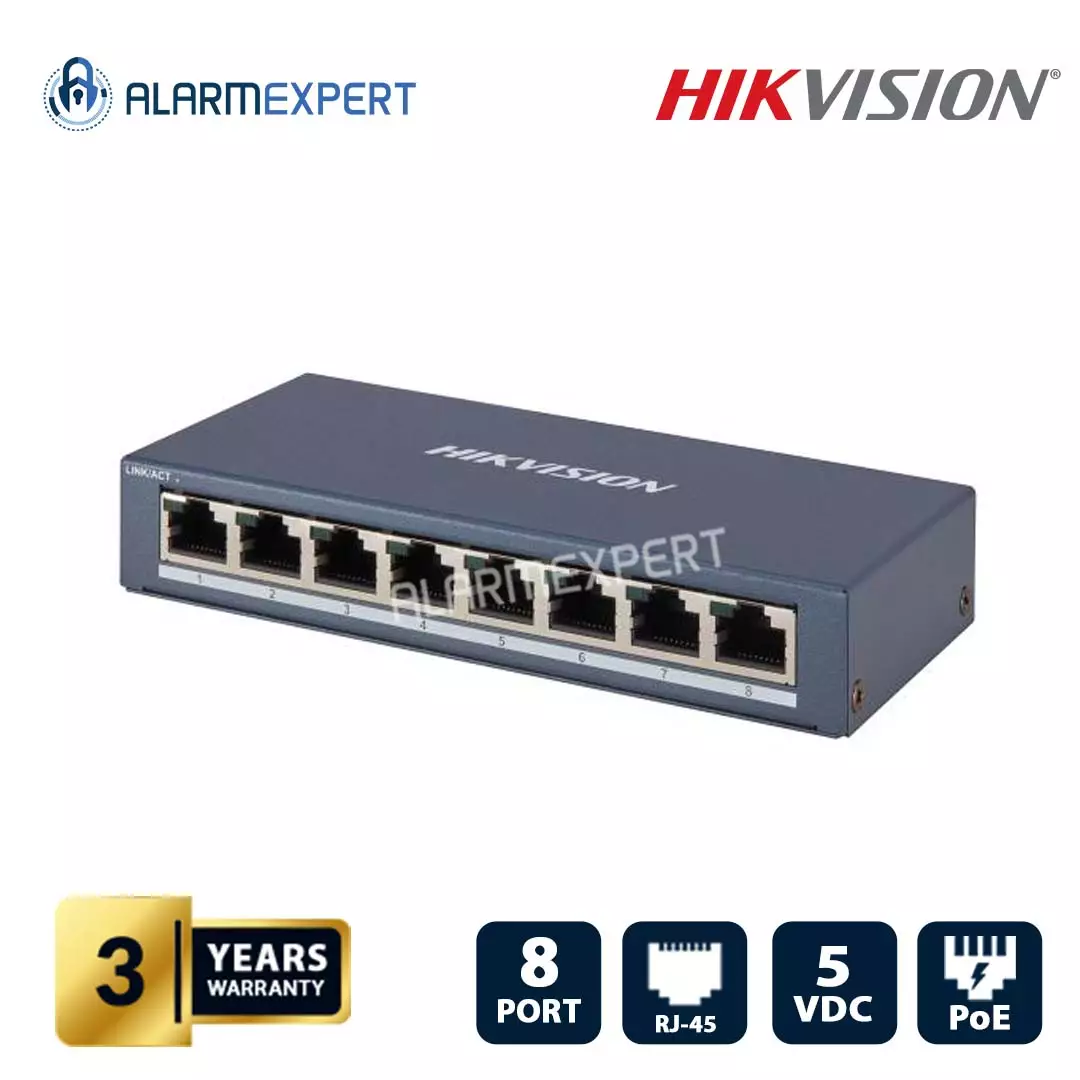 Hikvision 8 Port Gigabit Unmanaged Switch DS-3E0508-E(B)