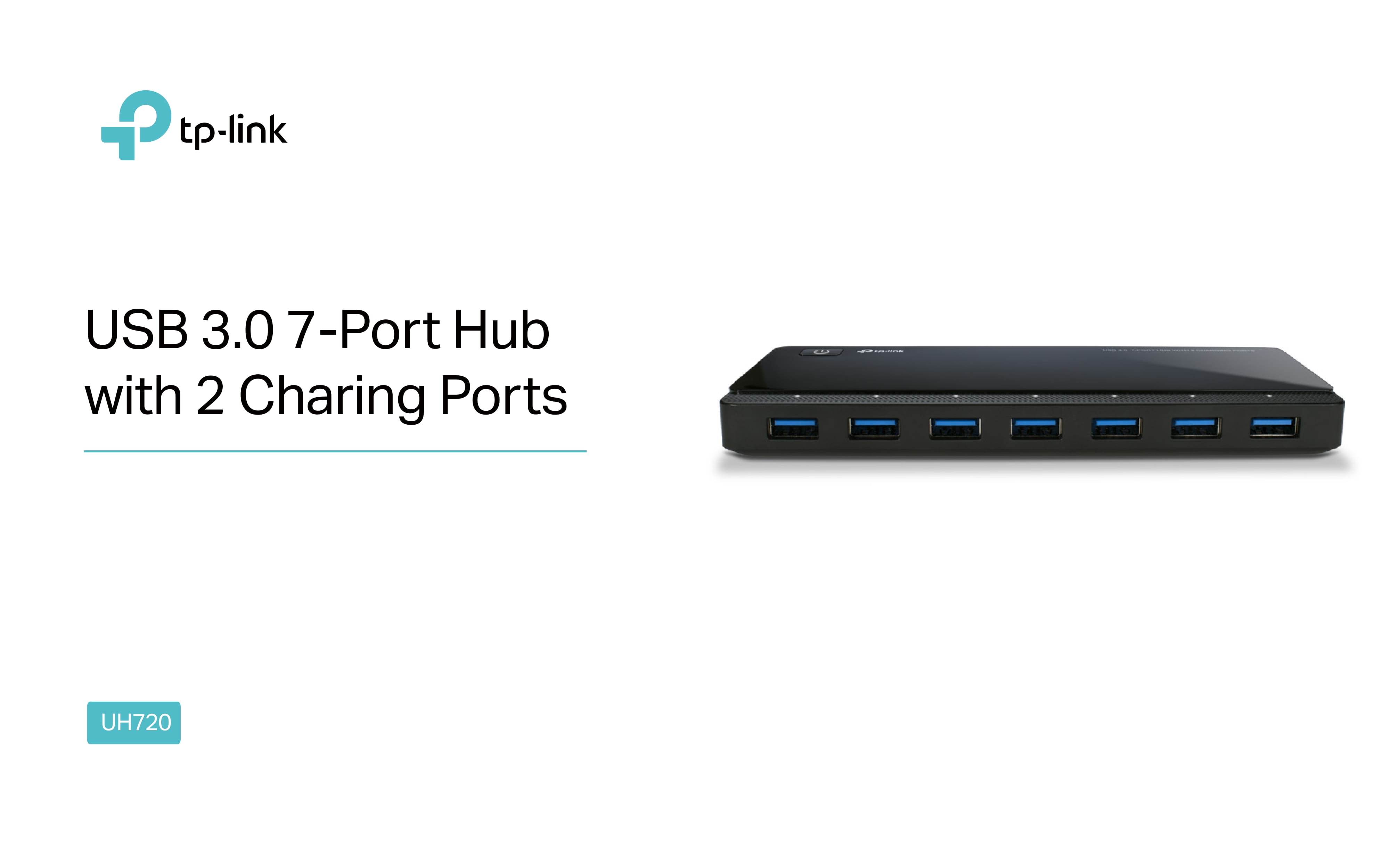 TPLink USB 3.0 7Port Hub with 2 Charging Ports UH720