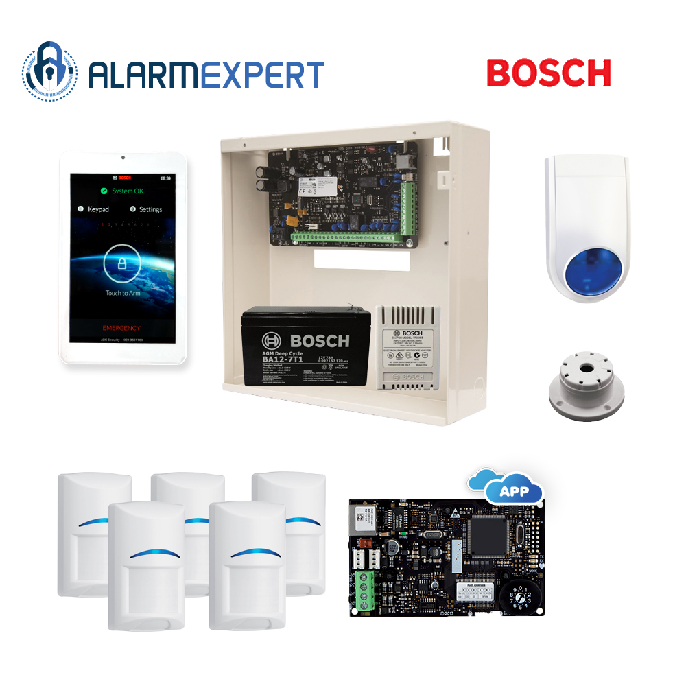 Bosch Solution 3000 IP + 5 PIRs + 7" Touch screen Keypad