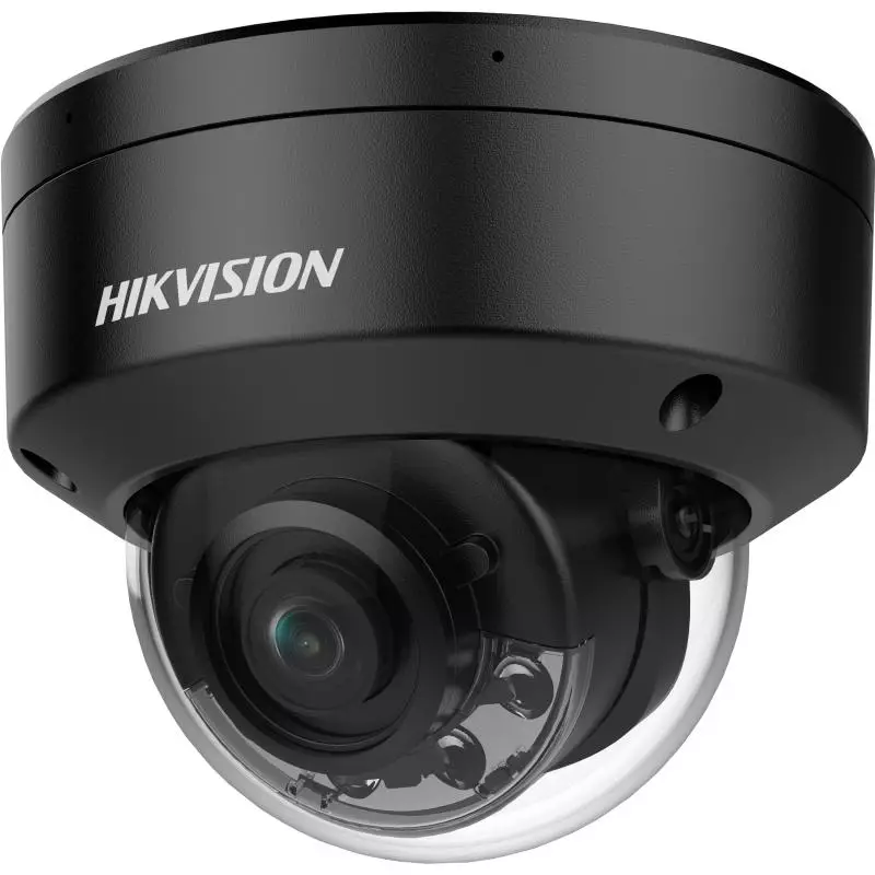 Hikvision 8 MP Smart Hybrid Light with ColorVu Fixed Mini Dome IP Camera Black DS-2CD2187G2H-LISU