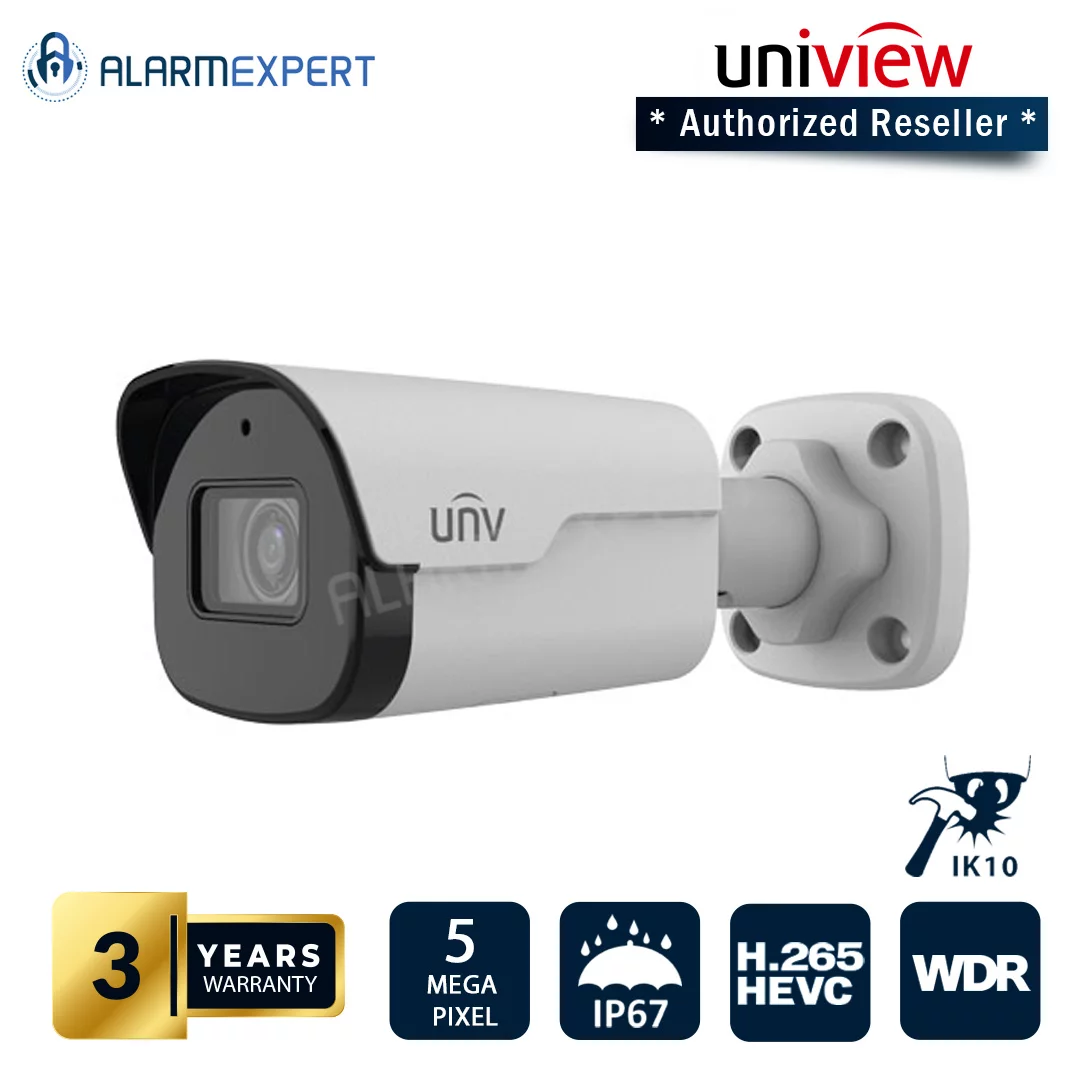 UNV 5MP HD Lighthunter IR Fixed Bullet Network Camera 2.8mm@F1.6  IPC2125SB-ADF28KM-I0