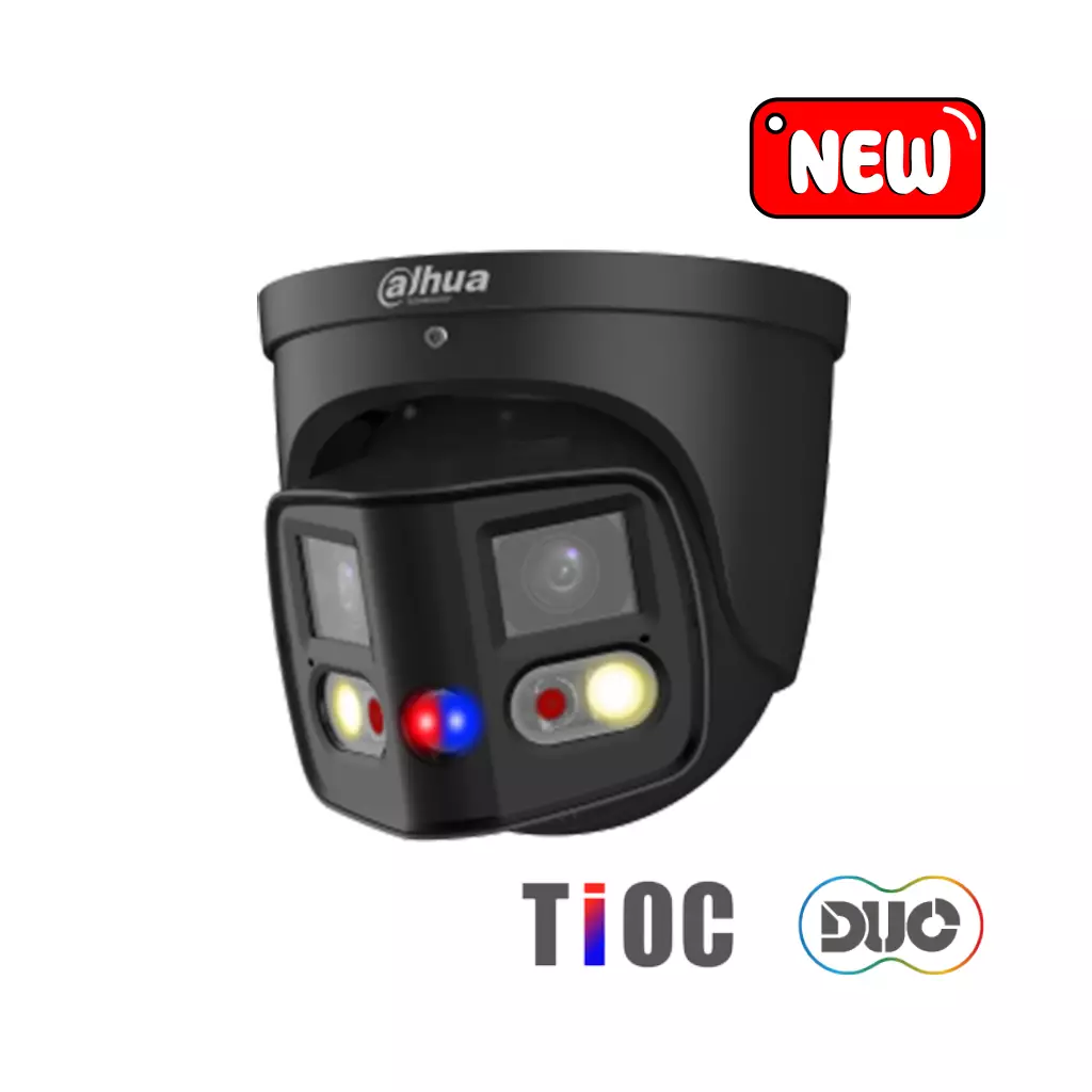 Dahua 2x4MP TiOC Duo Splicing Fixed-focal Eyeball WizSense Camera-DH-IPC-PDW3849-A180-AS-PV-ANZ-BLK