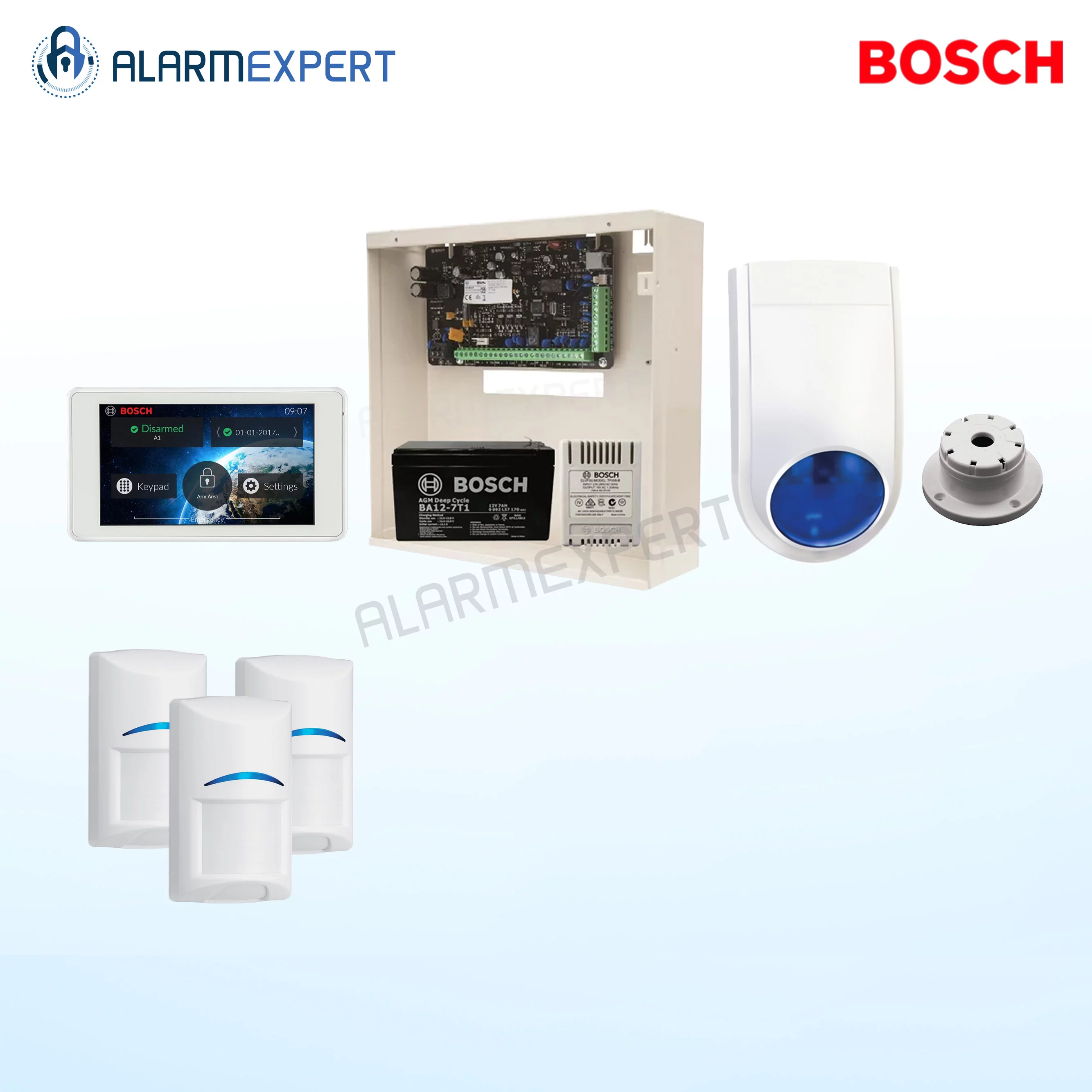 Bosch Solution 3000 + 3 QUADs + 5" Touch screen Keypad