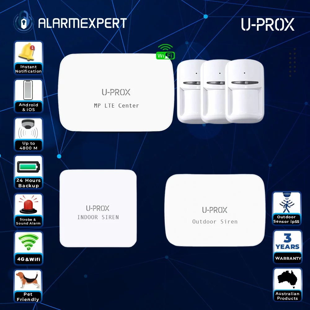 U-Prox Wireless Kit with 3 Combi VB PIR