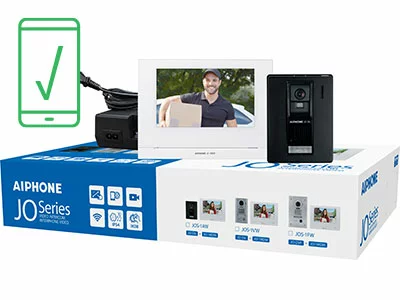 Aiphone JOS-1AW JO Series 7" Video Intercom Kit, WiFi, Plastic Door Station, Surface Mount