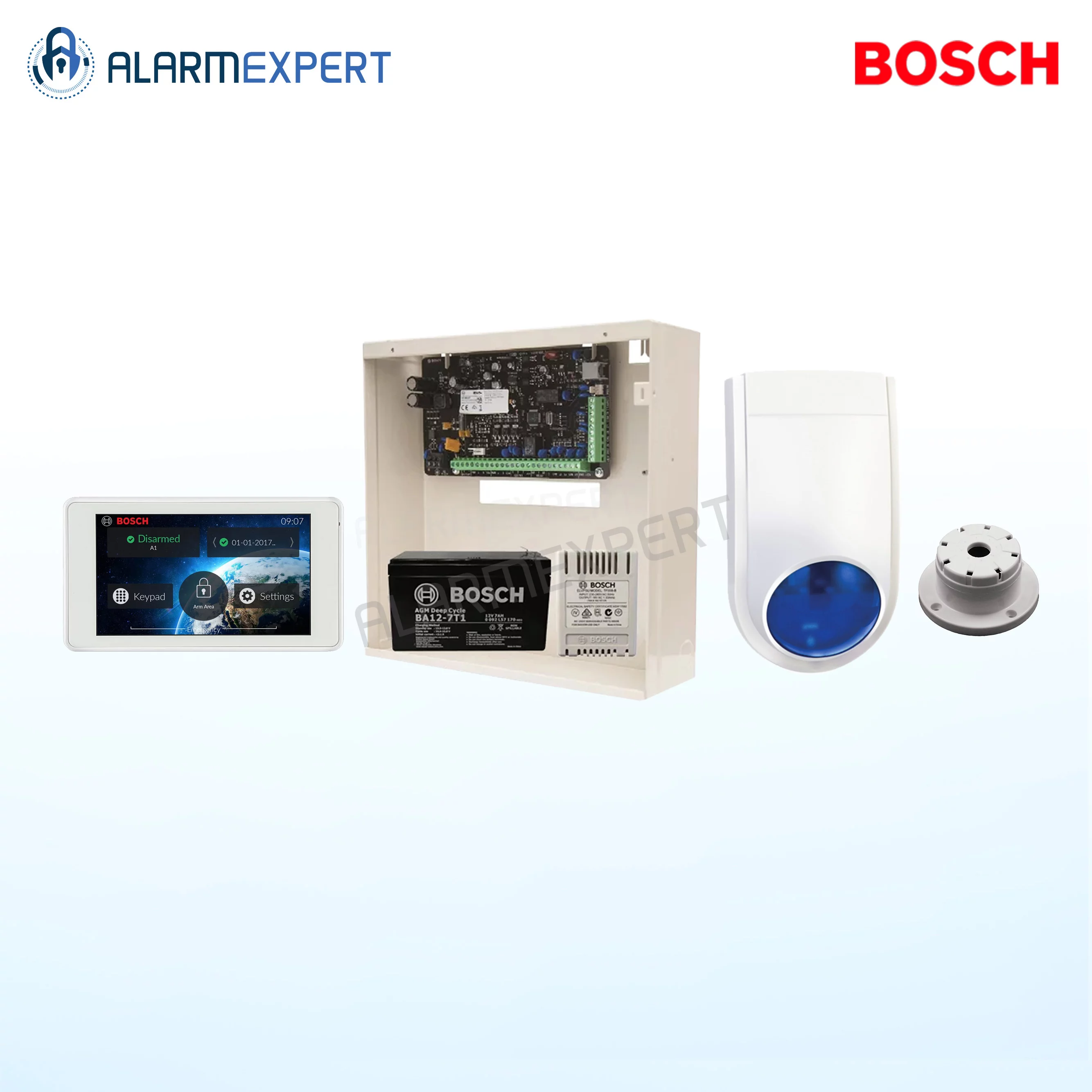 Bosch Solution 3000 NO DETECTOR KIT + 5" Touch screen  Keypad