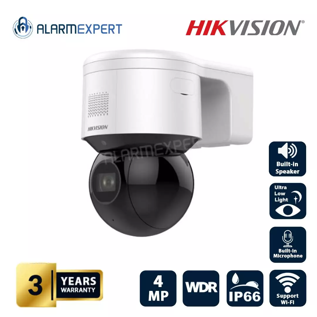 Hikvision 4 MP 4x Zoom IR Wi-Fi Mini PT Dome Network Camera DS-2DE3A404IW-DE/W(S6)