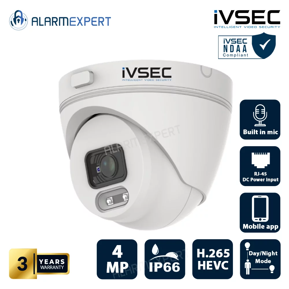 Ivsec IVNC000XA 4MP Fixed 2.8 Mm Turret IP Camera.