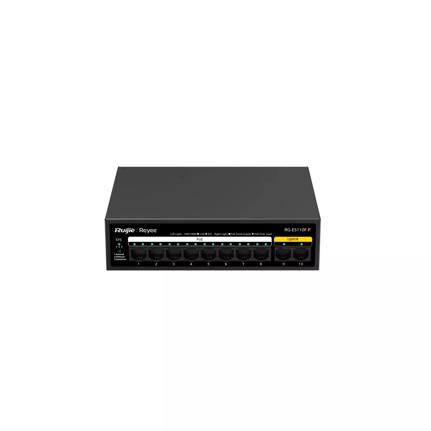 Ruijie 10-Port 10/100 Mbps Unmanaged PoE Switch RG-ES110F-P