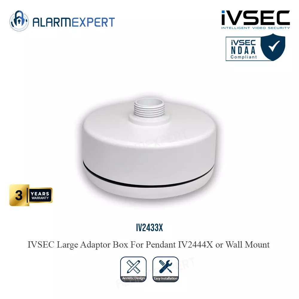 IVSEC IV2433X Large Adaptor Box For Pendant IV2444X or Wall Mount IV2455X (NC312XB, NC512XA)