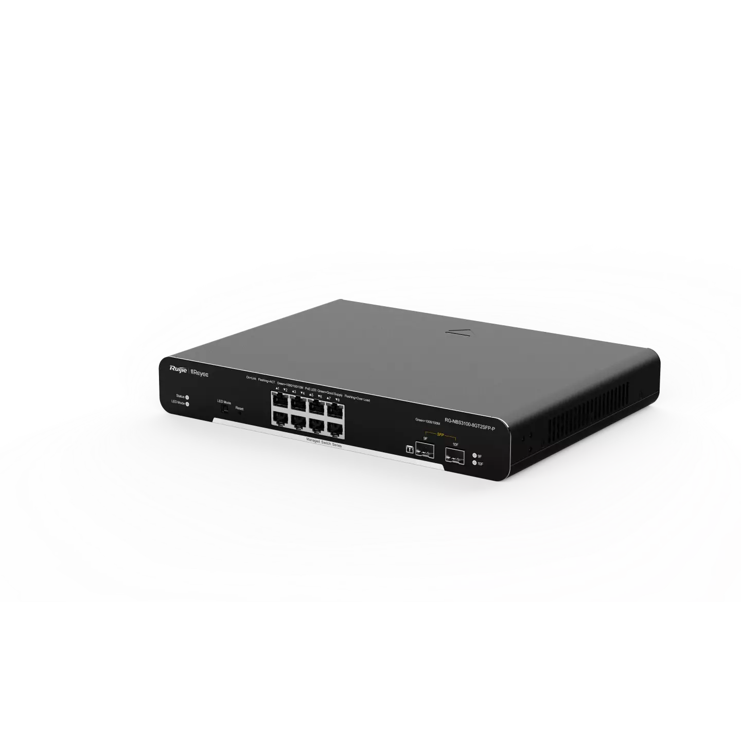 Ruijie 10-Port Gigabit Layer 2 Cloud Managed Non-PoE Switch RG-NBS3100-8GT2SFP