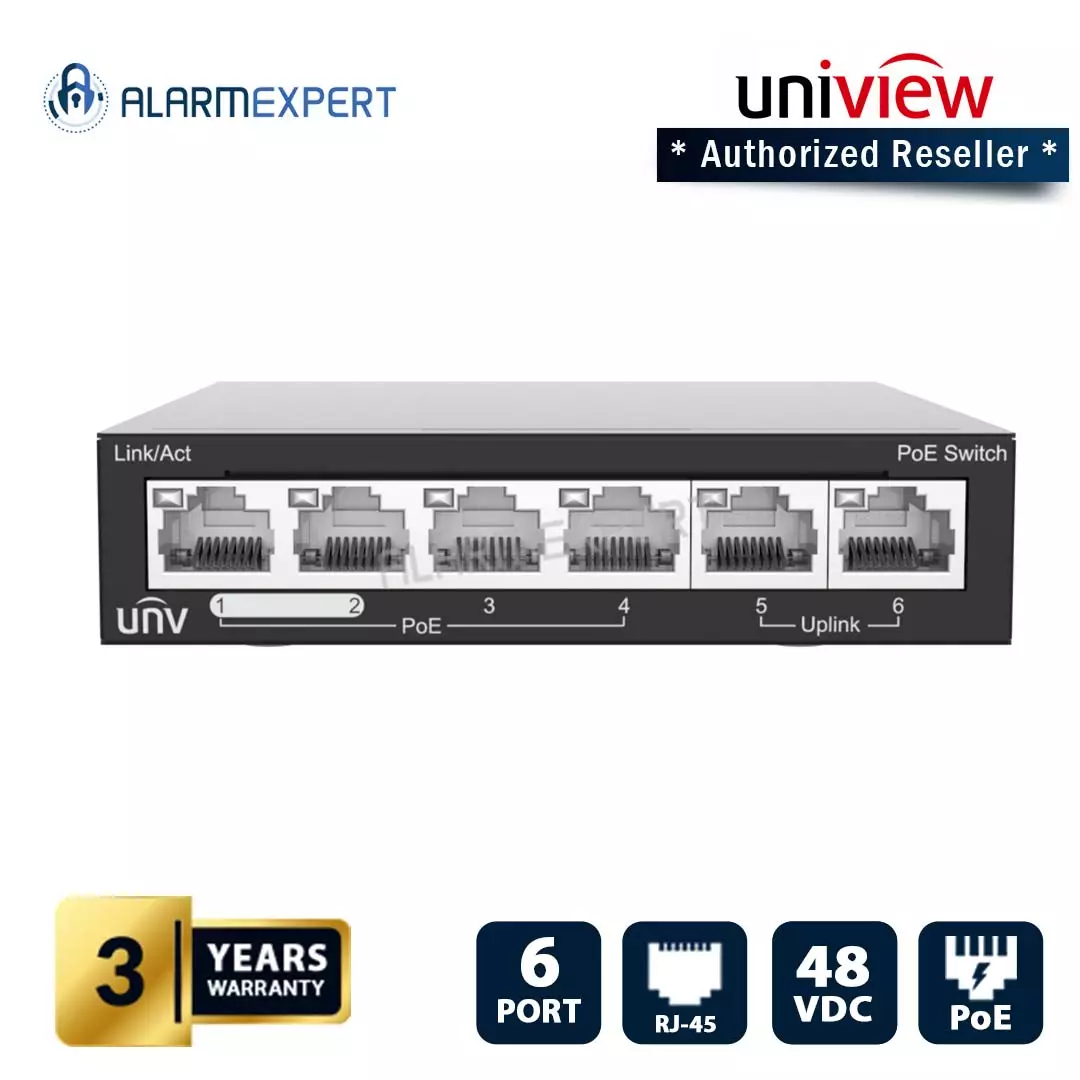 Uniview 6 Port Gigabit Ethernet Switch NSW2020-6T-POE-IN
