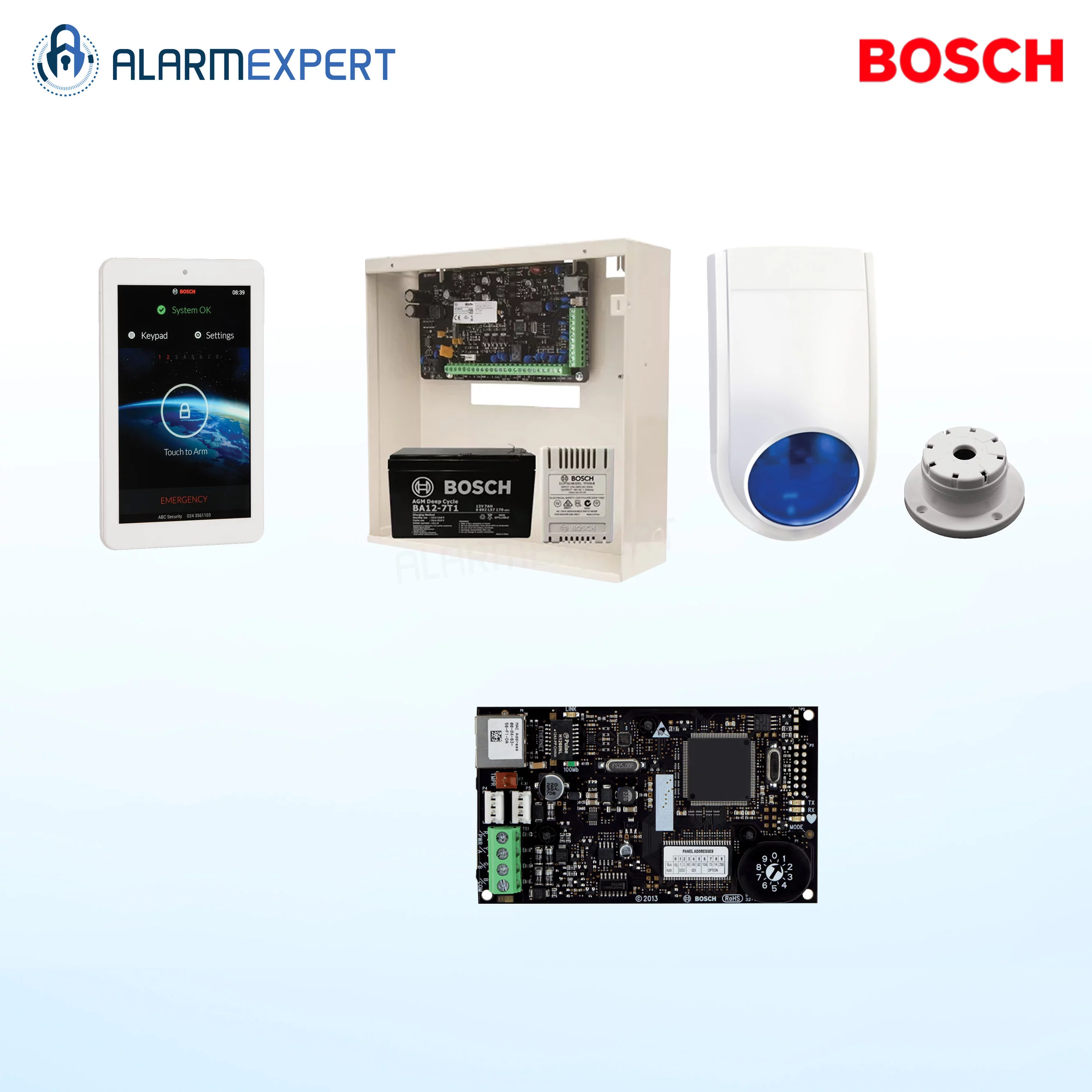 Bosch Solution 2000 IP + No Detector + 7" Touch screen Keypad