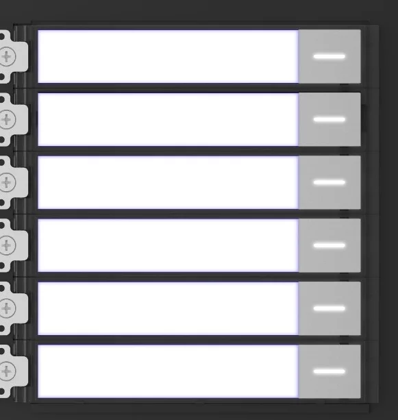 Hikvision Video Intercom 6-Name Tag Buttons Module
