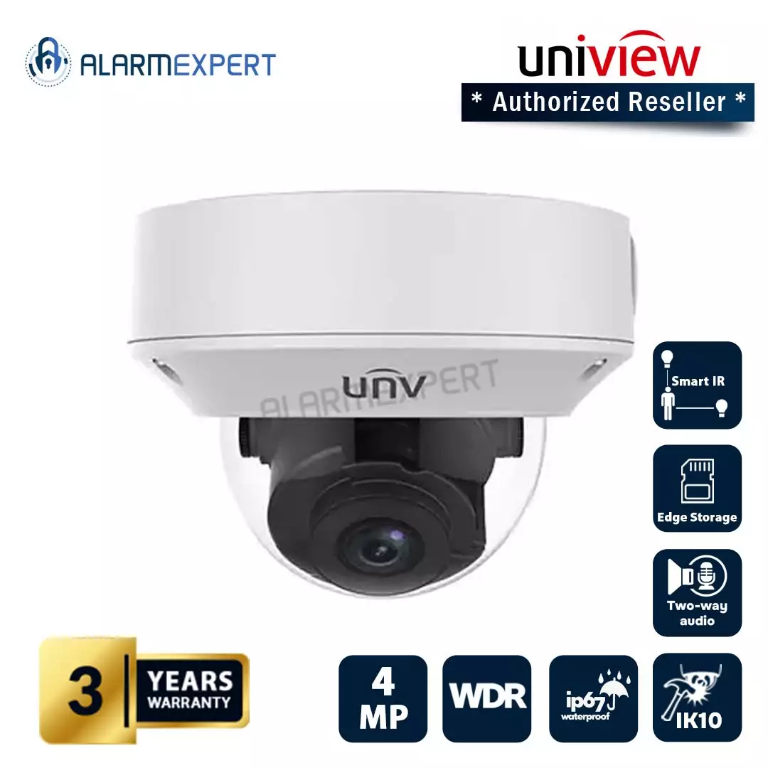 Uniview 4MP WDR (Motorized) VF Vandal-resistant Network IR Dome Camera IPC3234SR3-DVZ28