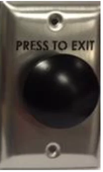 Weather Proof Black Mushroom Button on Curved Plate with Press to Exit SMART8130B