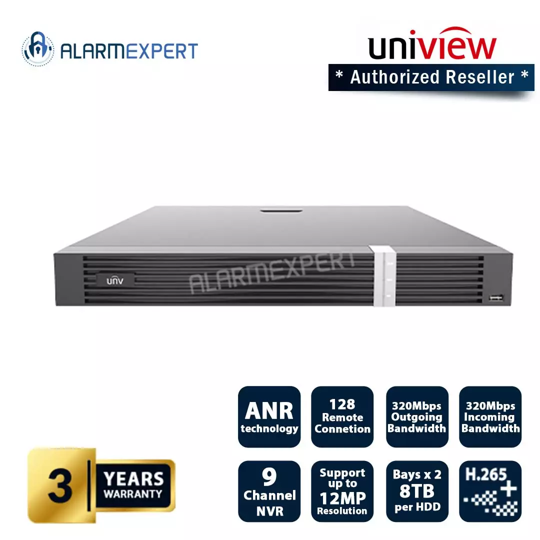 Uniview 9 Channel 2 SATA interfaces 8TB HDD - NVR302-09E2-IQ