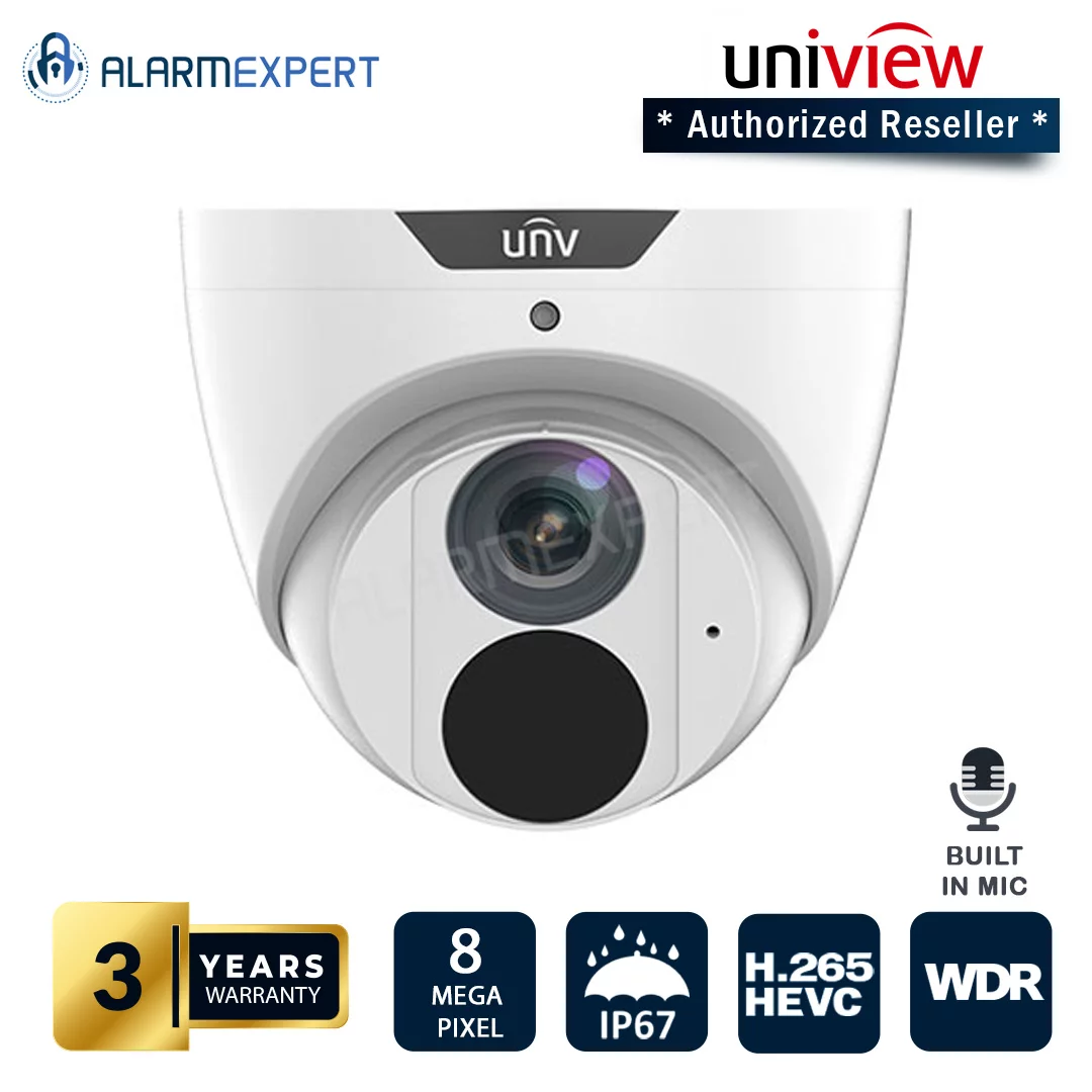 UNV 8MP HD IR Fixed Eyeball Network Camera 4.0mm@F2.0  IPC3618SB-ADF40KM-I0