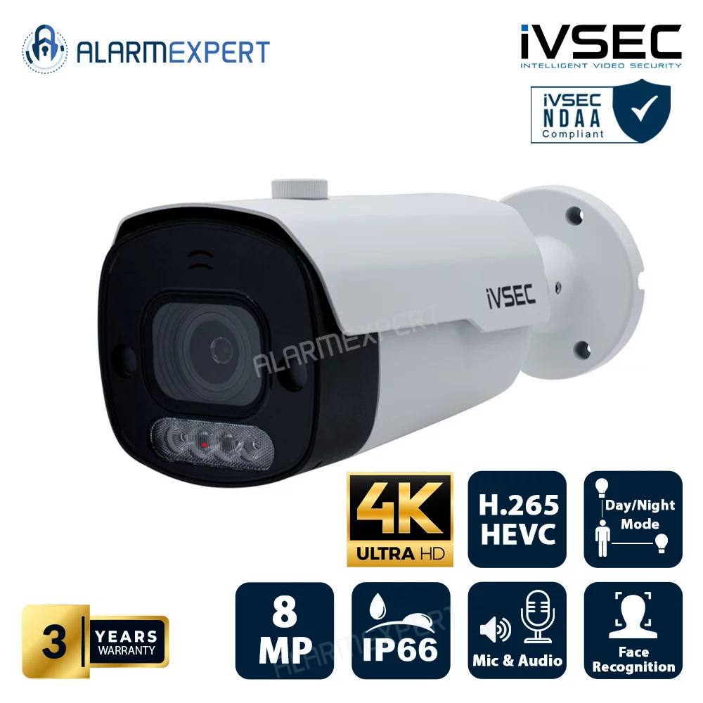 IVSEC IVNC317ADX Bullet IP Cam 5MP 25FPS Motorised 2.8-12mm Lens