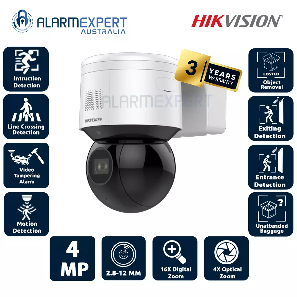 Hikvision 4 MP 4x Zoom IR Wi-Fi Mini PT Dome Network Camera DS-2DE3A404IWG-E/W