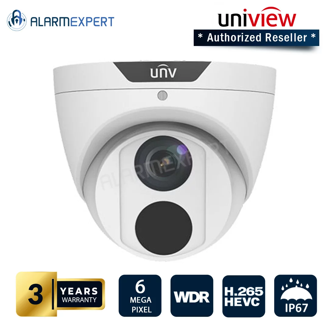 UNV 6MP Fixed Dome Network Camera 2.8mm IPC3616LR3-DPF28M