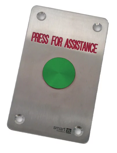 Smart Green Custodial Heavy Duty One-Touch Button On Stainless Steel Plate SMART0078G