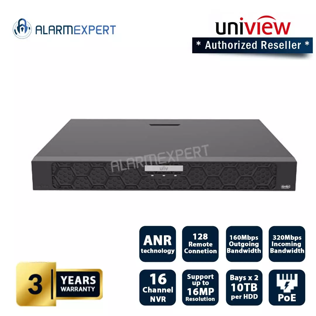 Uniview 16 Channel 2 SATA interfaces - NVR502-16B-P16