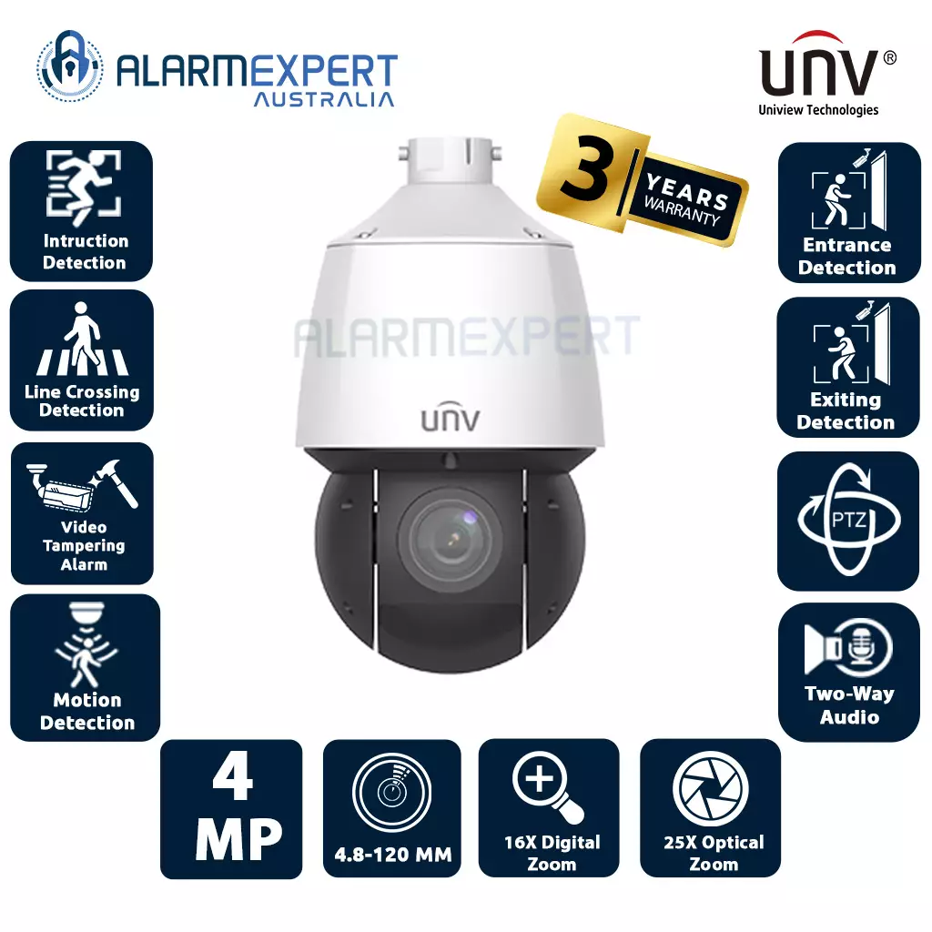Uniview 4MP 25x Lighthunter Network PTZ Dome Camera IPC6424SR-X25-VF