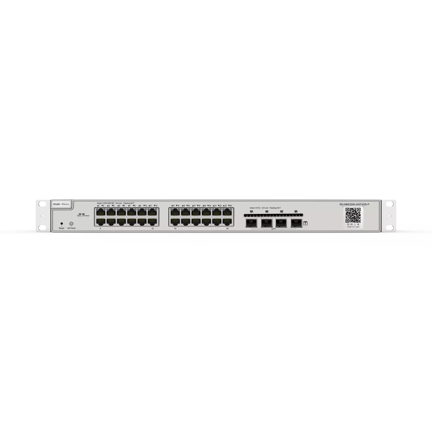 Ruijie 24-Port Gigabit Layer 2 Cloud Managed PoE Switch, 4 * 10G Uplink RG-NBS3200-24GT4XS-P