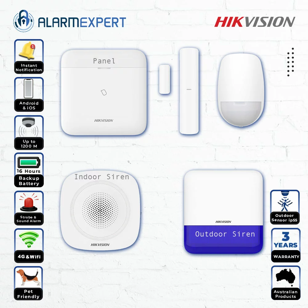Hikvision AX PRO Complete Alarm Security Kit 10 Alarm Expert