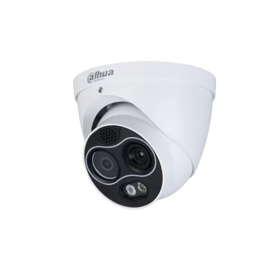 Dahua 4MP Wizsense IP Camera White AI Thermal Uncooled Sensor Turret 2mm IR Poe DH-TPC-DF1241P-D2F2