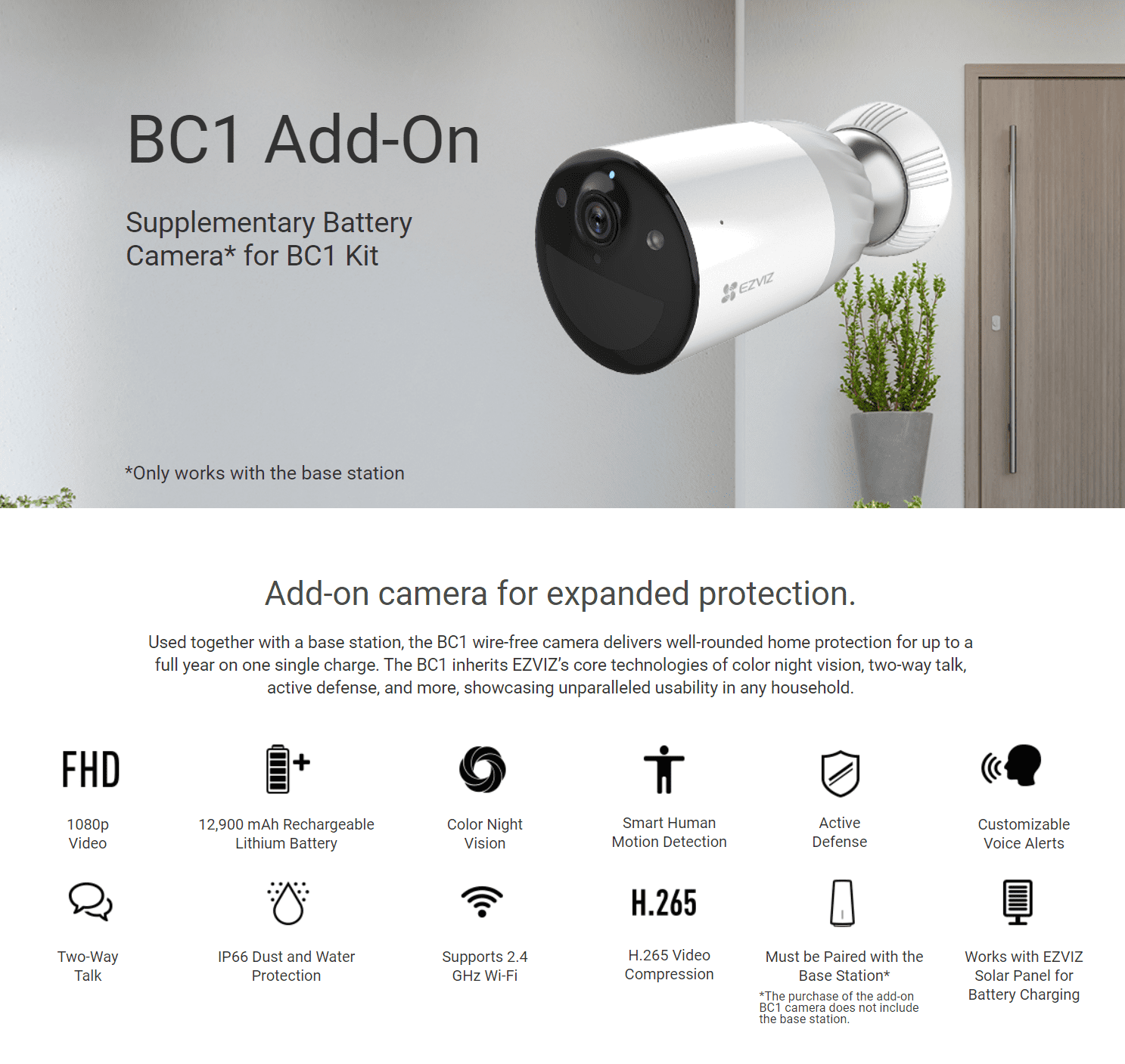 EZVIZ BC1 Add-On CS-BC1 (ADD ON only) - Alarm Expert