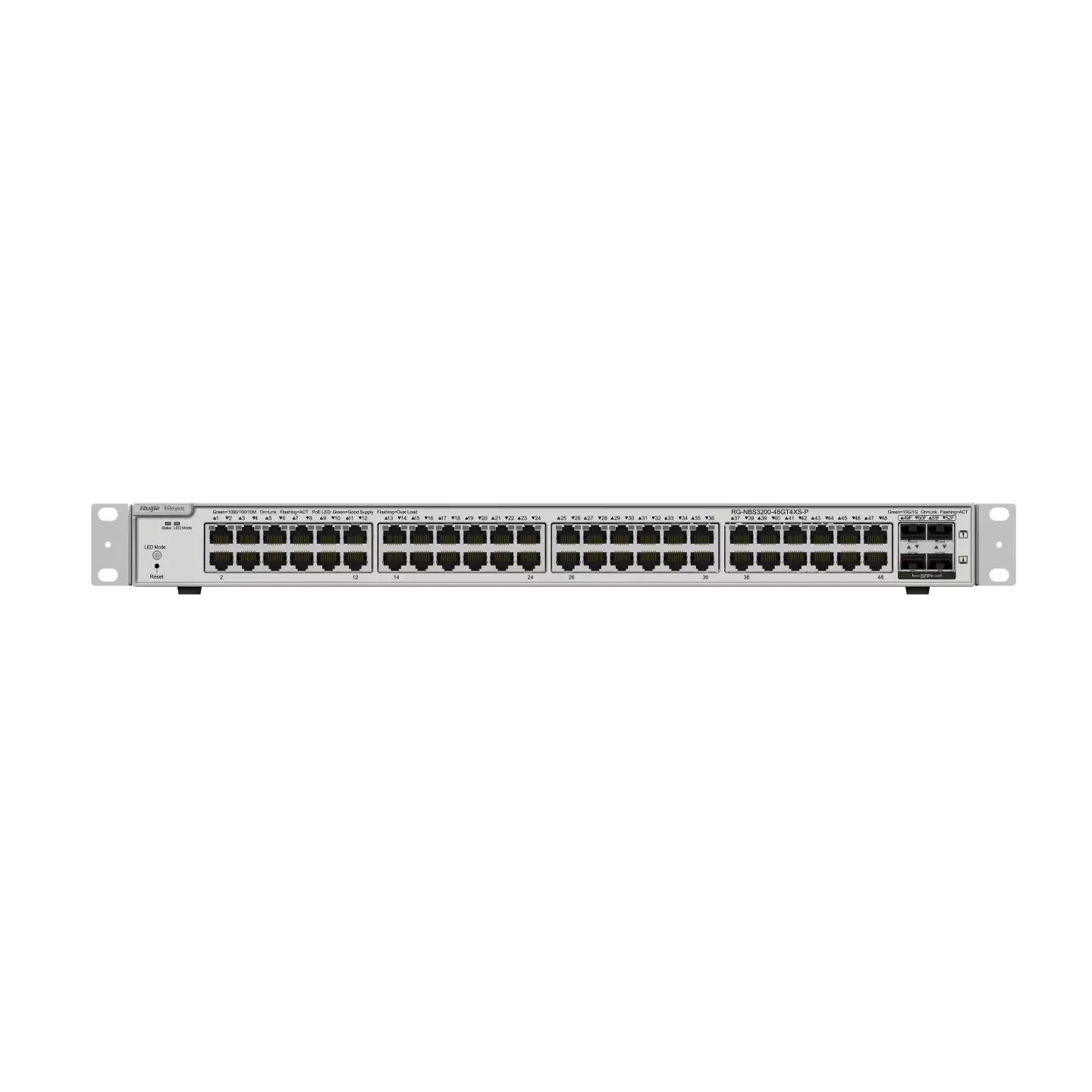 48-Port L2 Managed POE 10G Switch, 48 Gigabit RJ45 POE/POE+ Ports RG-NBS3200-48GT4XS-P