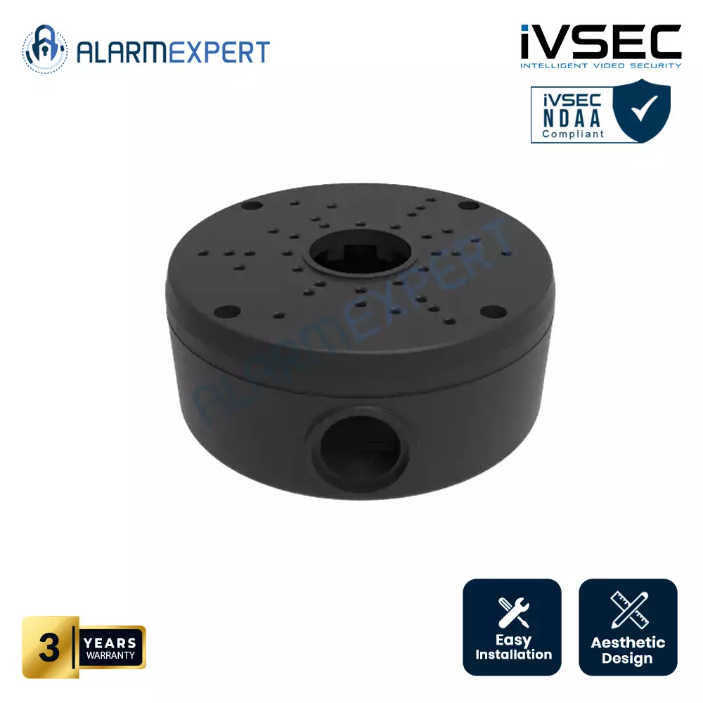 IVSEC IV2422X-BLK Large Conduit Box Housing Black Types For NC312X*, NC512X*, NC528X*
