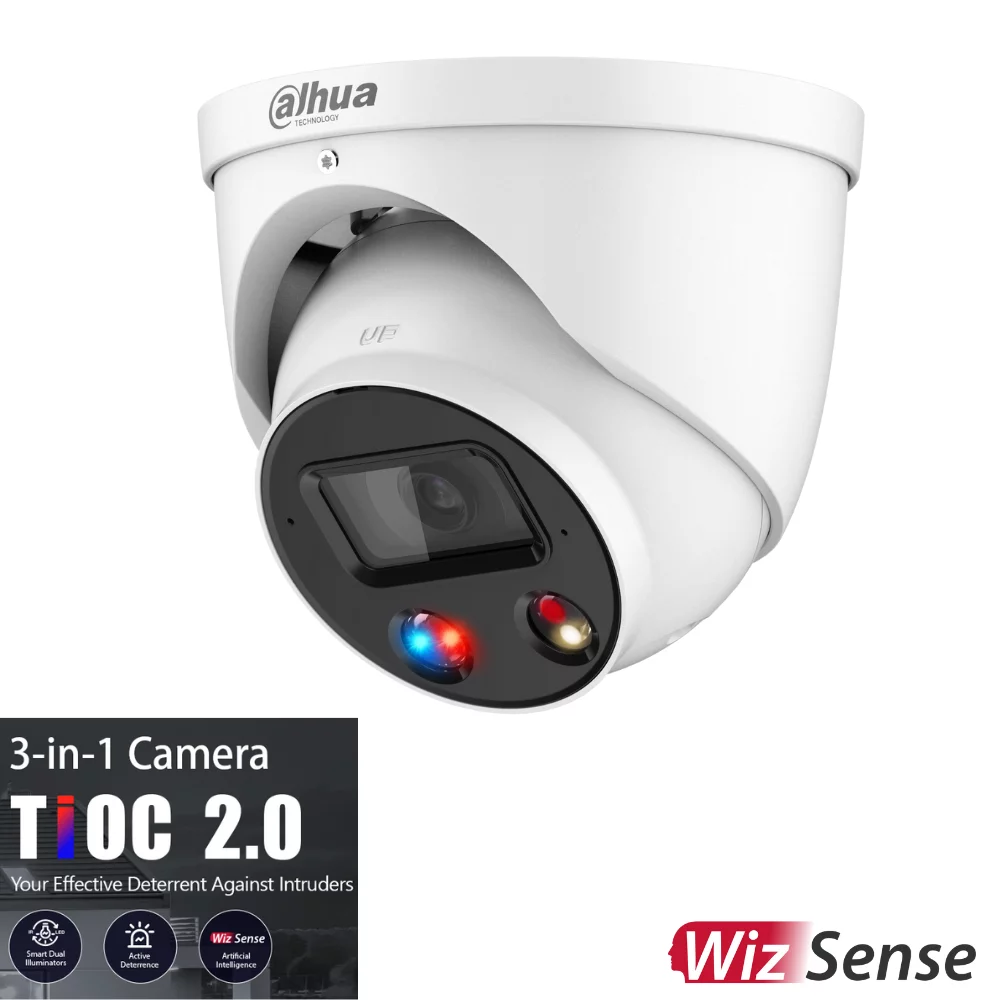 Dahua 8MP TIOC 2.0 Active Deterrence Turret Fixed Camera DH-IPC-HDW3849HP-AS-PV-0280B-S3