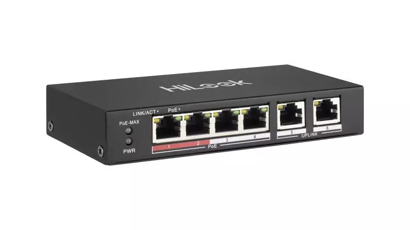 HiLook 4 Port Fast Ethernet Unmanaged POE Switch NS-0106P-35