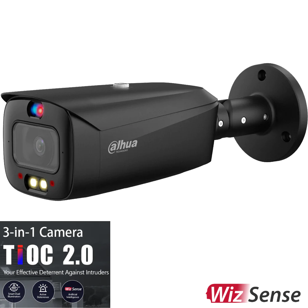 Dahua 8MP TiOC 2.0 IP Bullet Fixed 2.8mm Camera Black DH-IPC-HFW3849T1P-AS-PV-S3-BLK