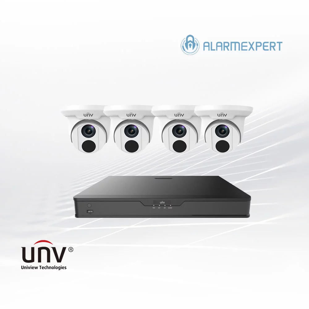 4 x 6MP IR Ultra 265 Outdoor Turret Bundle Kit with 4CH NVR