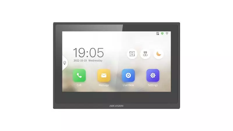 Hikvision 7 Inch KH6 Series IP-Based Indoor Station Colour Black DS-KH6351-WTE1