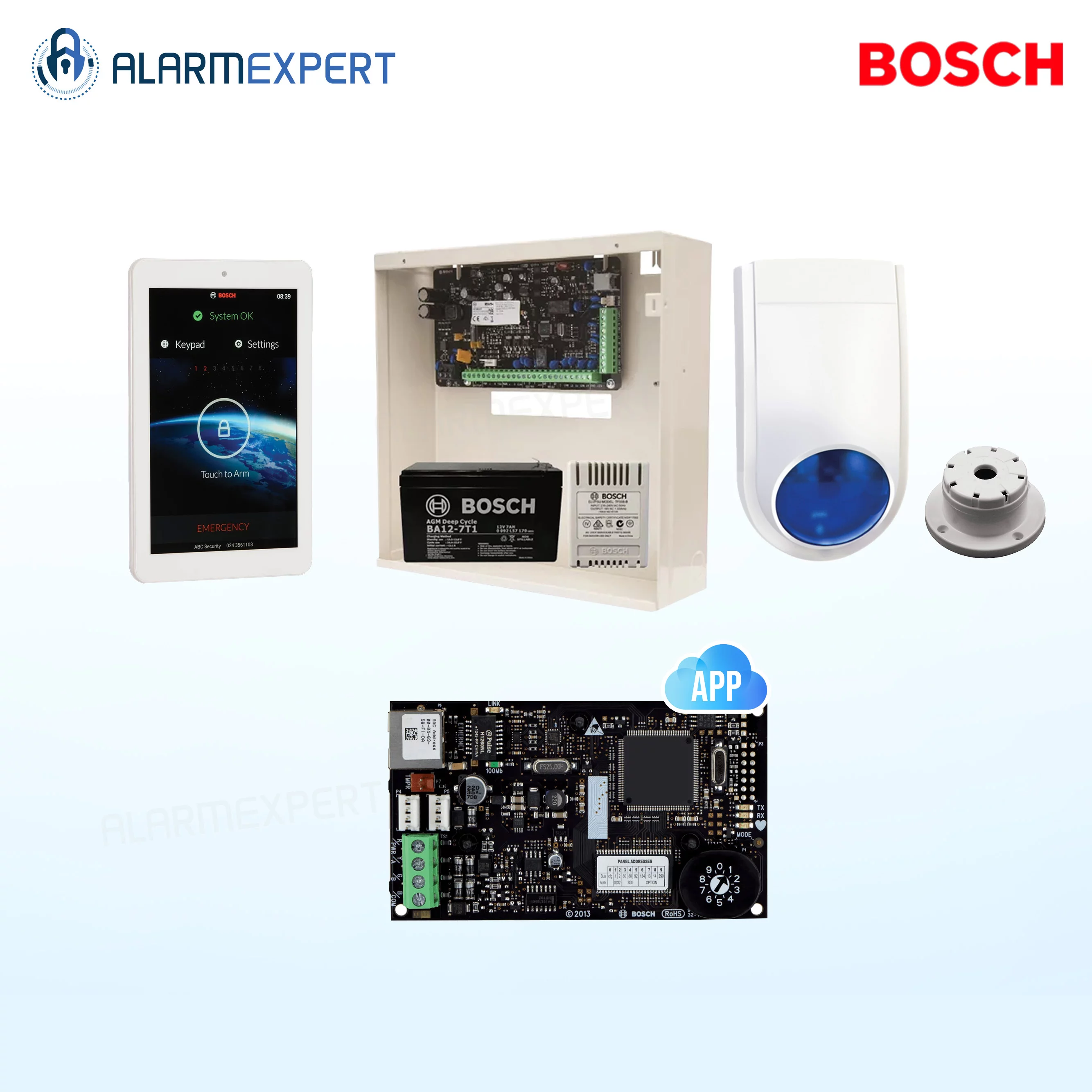 Bosch Solution 3000 IP + No Detector + 7" Touch screen Keypad