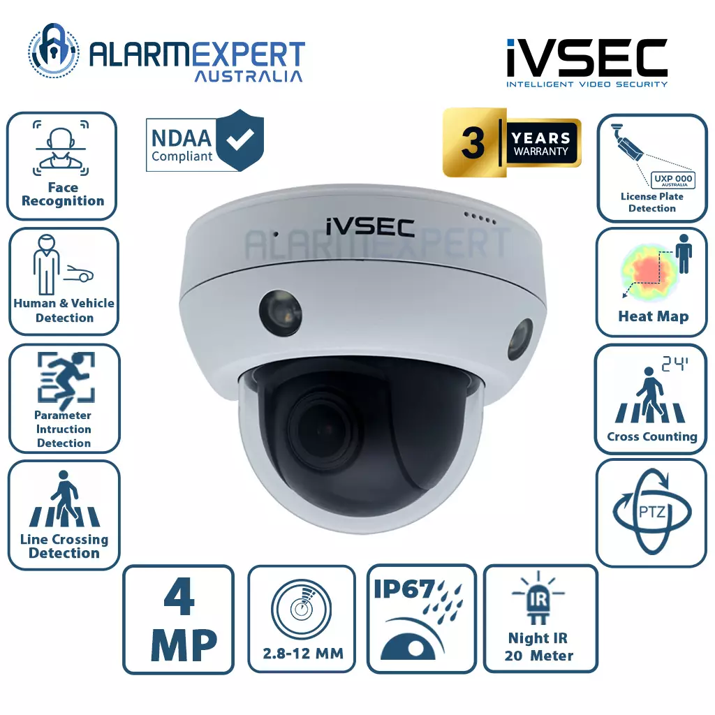 IVSEC Speed Dome 4 MP Full Colour 60FPS Motorised  2.8-12mm NC550ADX