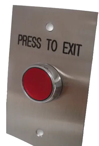 Smart Red Shrouded Button Flat Stainless Steel Plate SMART4355R