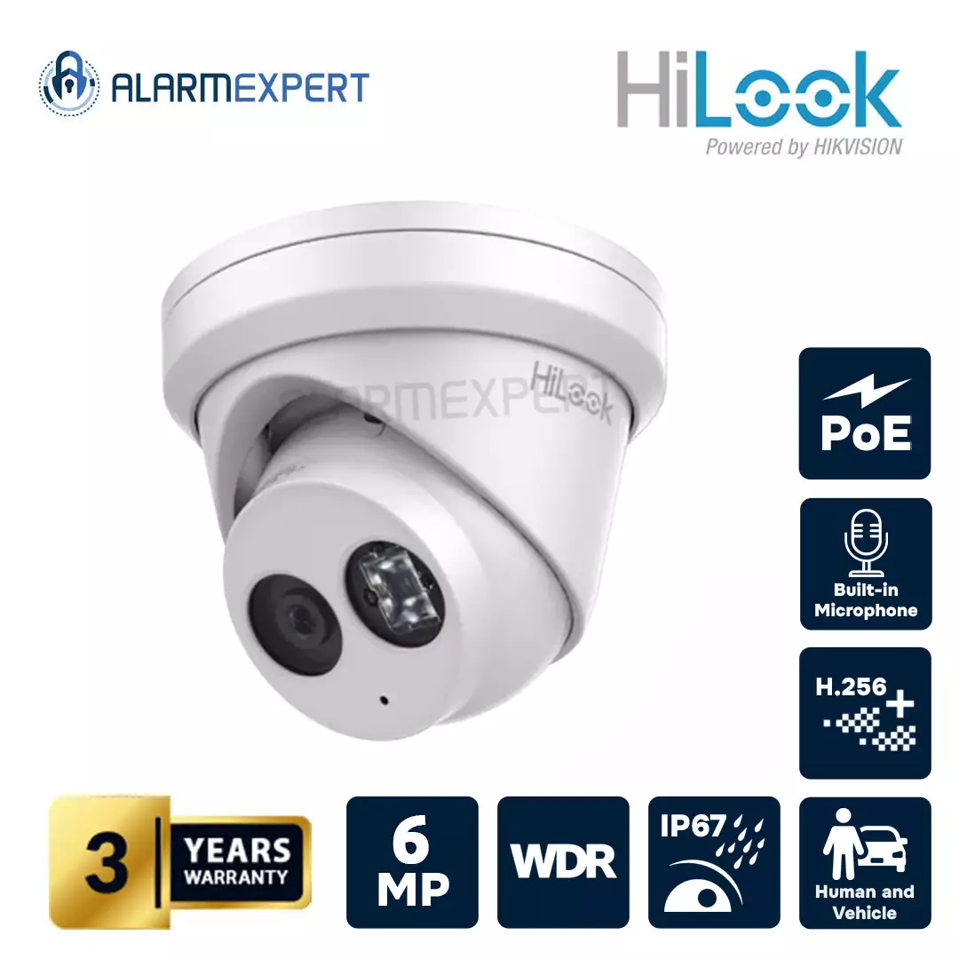 HiLook 6MP IR Fixed Turret IP Camera - IPC-T261H-MU