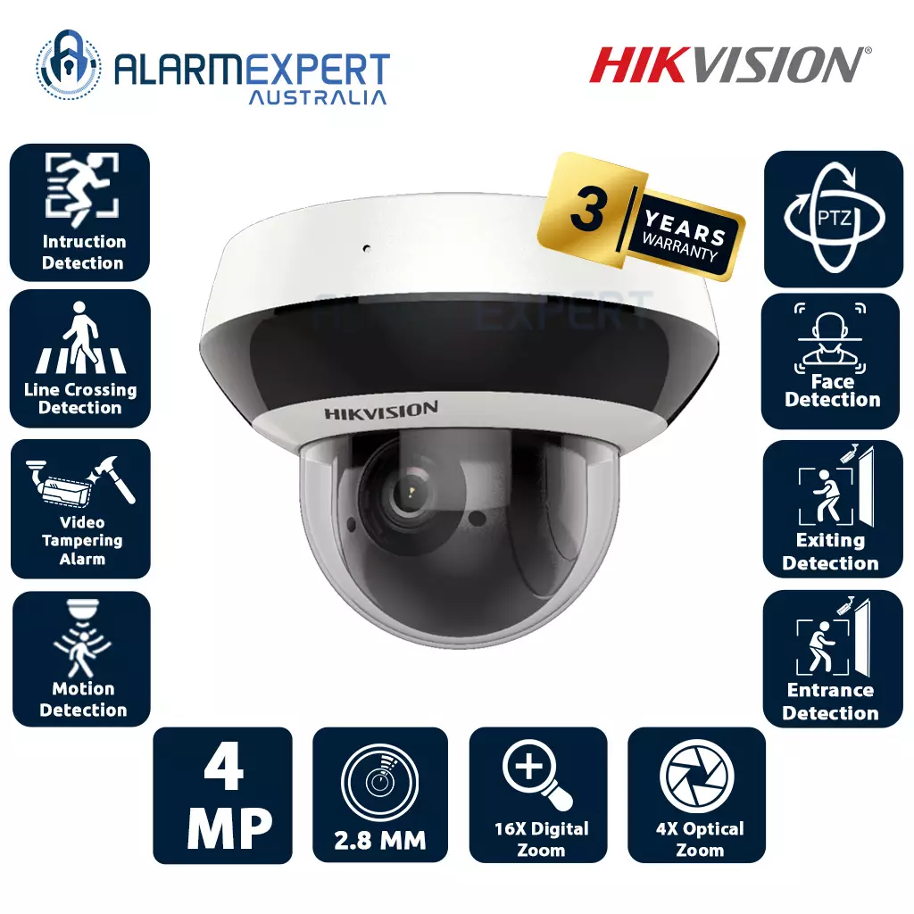 Hikvision 4 MP 4X Powered by DarkFighter IR IP Speed Dome Camera DS-2DE2A404IW-DE3/W(S6)