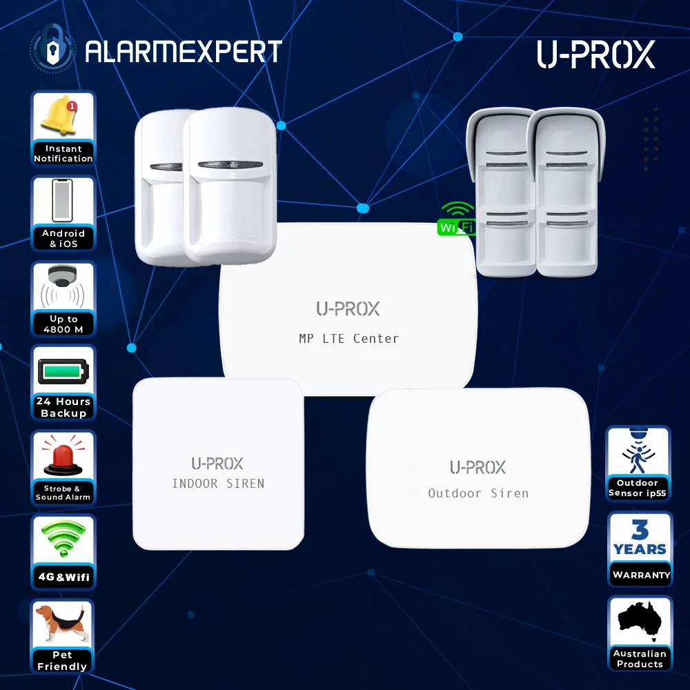 U-Prox Wireless Kit with 2 PIR + 2 Outdoor PIR