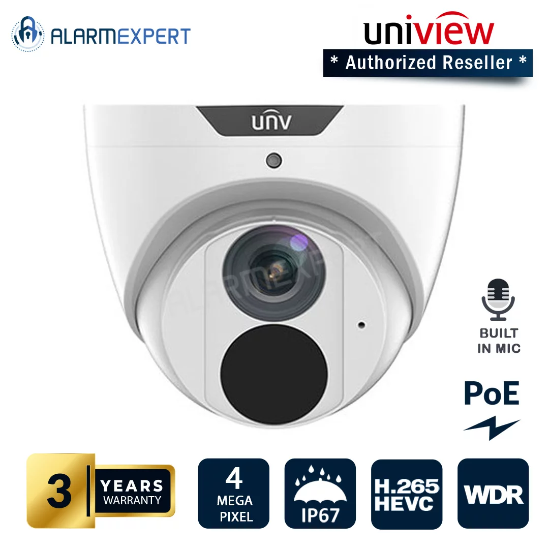 UNV 4MP HD LighterHunter IR Fixed Eyeball Network Camera 2.8mm@F1.6 IPC314SB-ADF28KM-I0