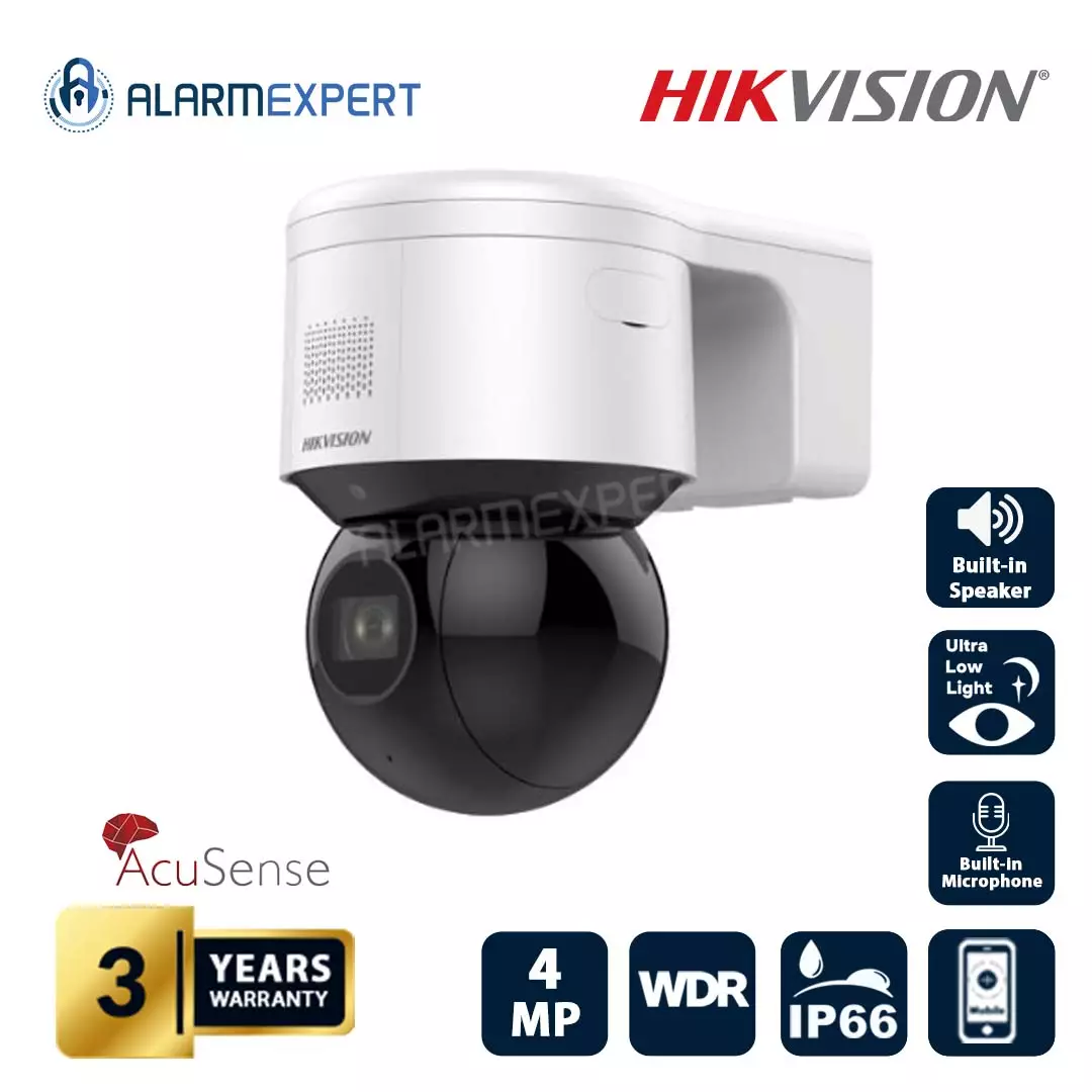 Hikvision 4 MP 4x Zoom IR Wi-Fi Mini PT Dome Network Camera DS-2DE3A404IWG-E/W
