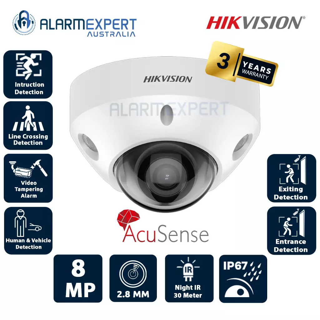 Hikvision DS-2CD2586G2-I 8 MP AcuSense Fixed Mini Dome Network Camera