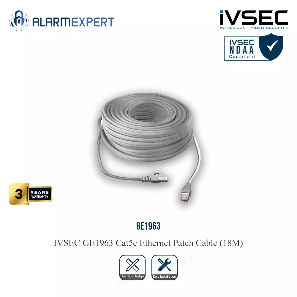 IVSEC GE1963 Cat5e Ethernet Patch Cable (18M)